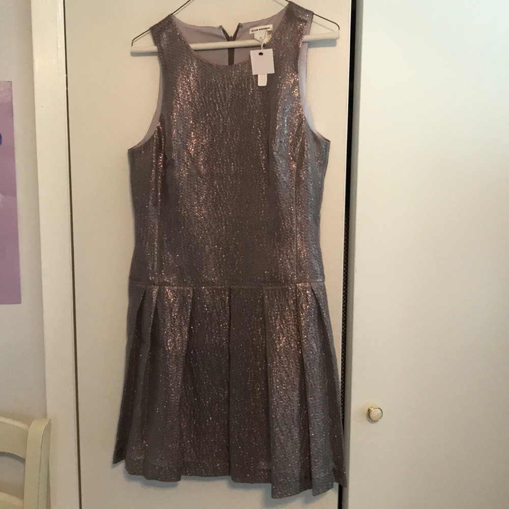 Club Monaco Metallic lavender/gunmetal party dress